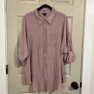 TORRID Womens Button Down Oversized Shirt